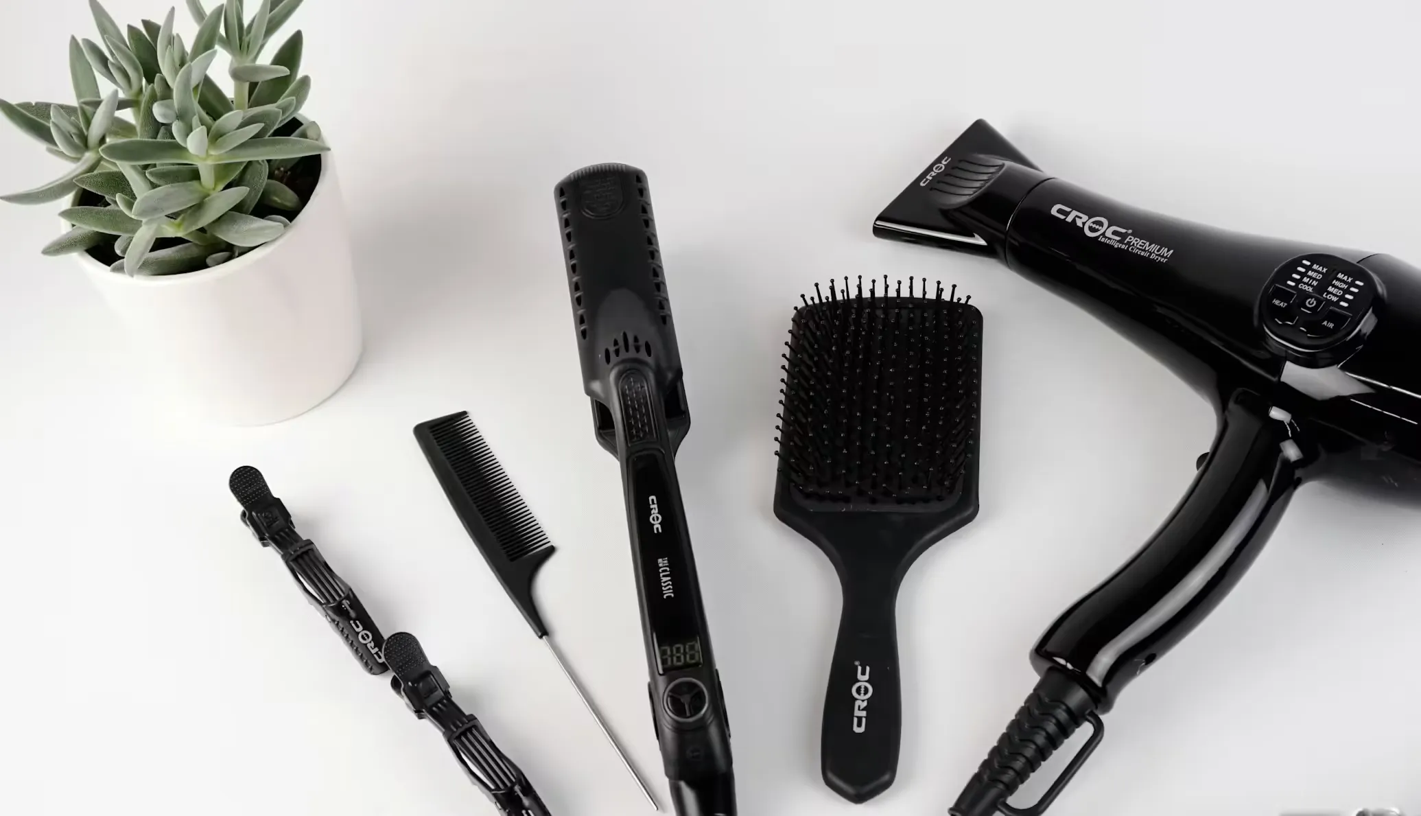 Hair care products and styling tools